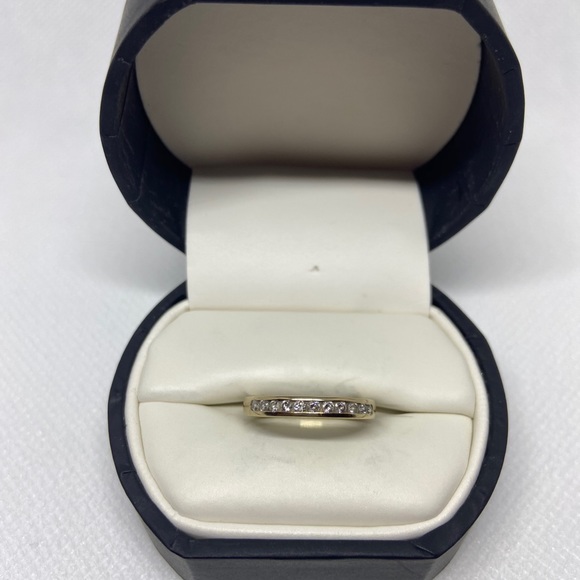 Solid 14kt Yellow Gold Diamond Band